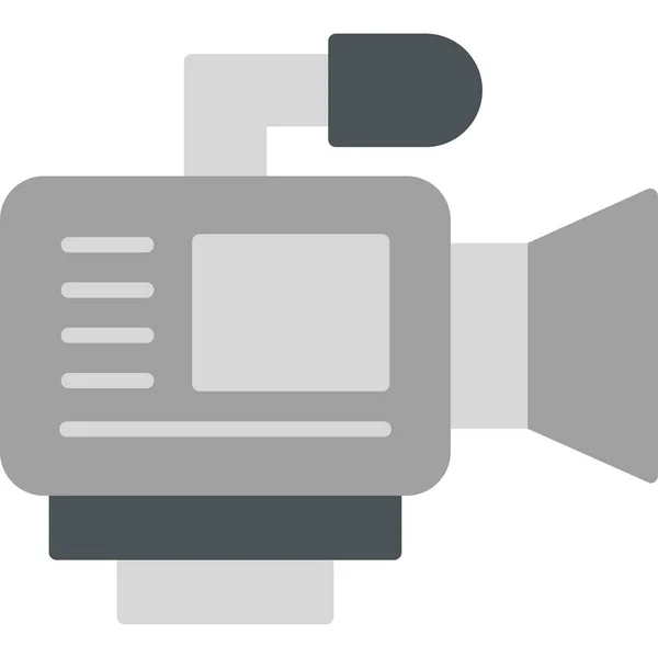 Videokamera Grafisk Illustration Ikon — Stock vektor
