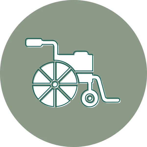 Vektorová Ilustrace Ikony Invalidního Vozíku — Stockový vektor