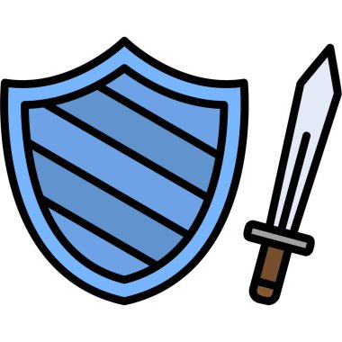 kalkan simgesi, vektör illüstrasyonu basit tasarım