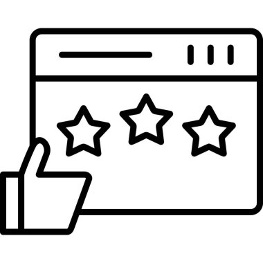 Modern simge, vektör illüstrasyonunu gözden geçir