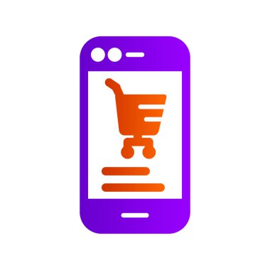 Online Phone Marketing web icon, vector illustration