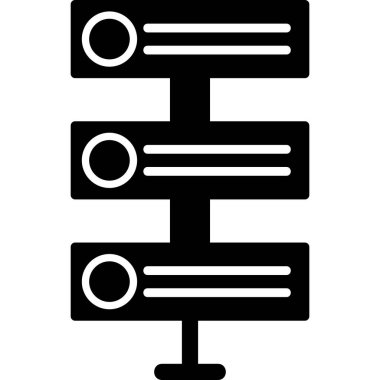 Sunucu. Web simgesi basit illüstrasyon
