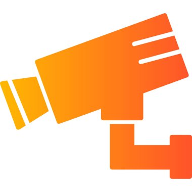 CCTV kamera simgesi, vektör illüstrasyonu basit tasarım