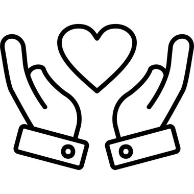 Dayanışma ikonu. düz tasarım biçimi