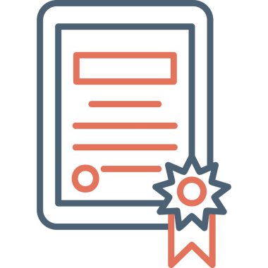 Sertifika. Web simgesi basit tasarım 