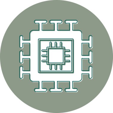 Çip simgesi vektör illüstrasyonu