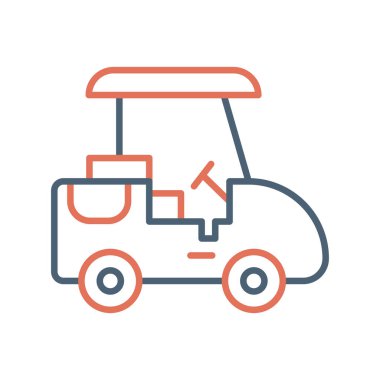 Golf Caddy simgesinin vektör illüstrasyonu