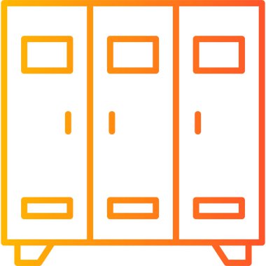 Moda stili izole edilmiş arka planda gardırop simgesi