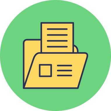 Belge simgesinin vektör illüstrasyonu