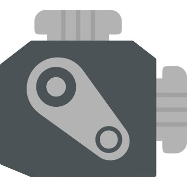 Araç Motoru simgesinin vektör çizimi