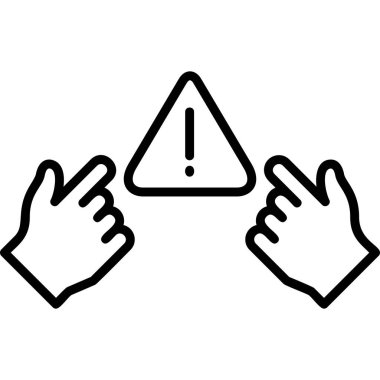 Uyarı simgesi vektör illüstrasyonu