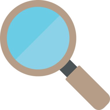 Büyüteç. Web simgesi basit illüstrasyon