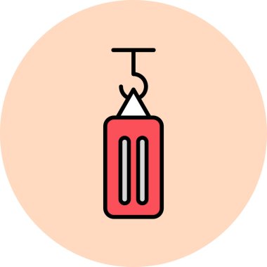 Boks çantası modern simge, vektör illüstrasyonu