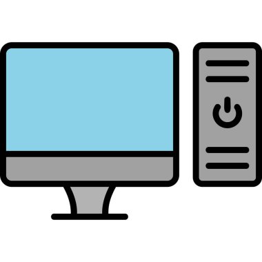 Bilgisayar. Web simgesi basit illüstrasyon 