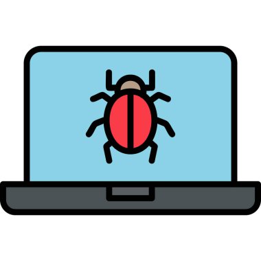 Kötü amaçlı web simgesi basit illüstrasyon