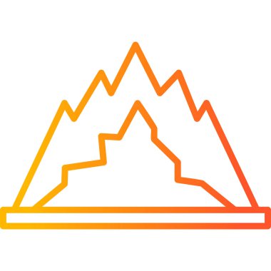 Dağ. Web simgesi basit illüstrasyon