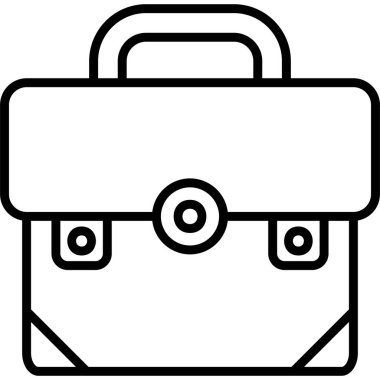 Çanta. Web simgesi basit illüstrasyon