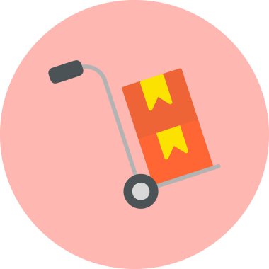 Nakliye paketleri ve kutuları olan bir yük arabası. 