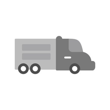 dağıtım kamyonu ikonu vektör çizimi