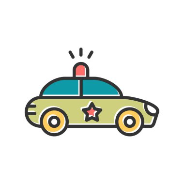 Police web icon. simple illustration