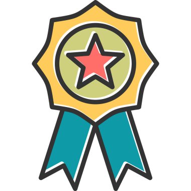 Madalya. Web simgesi basit illüstrasyon