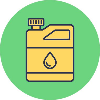 Gaz yağı kutusu ikonu vektör illüstrasyonu