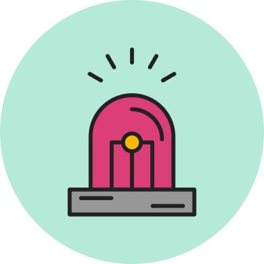 Siren simgesinin vektör illüstrasyonu