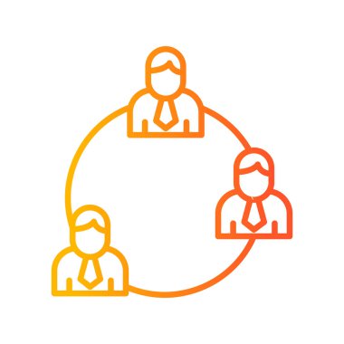 Abstract vector illustration of team work