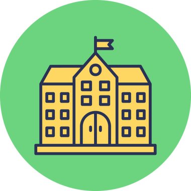 Üniversite İnşaat Mimarisinin grafik illüstrasyonu