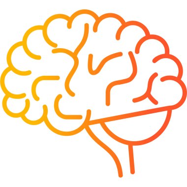  Beyin ikonu. Basit resimleme