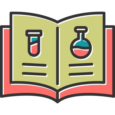 Bilim kitabı simgesi, modern tasarım illüstrasyonu