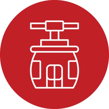 Cableway simgesinin vektör illüstrasyonu