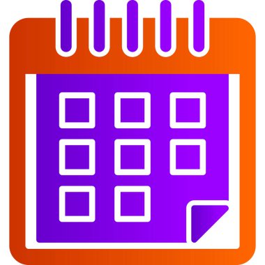 Takvim simgesi, vektör illüstrasyonu basit tasarım