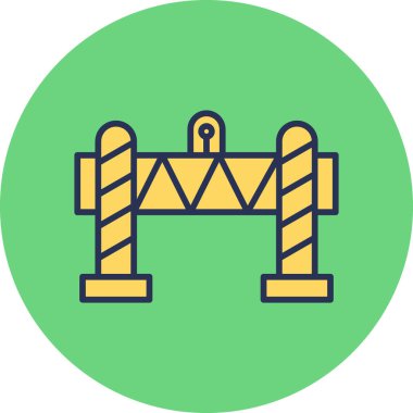 Bir bariyer simgesinin vektör illüstrasyonu