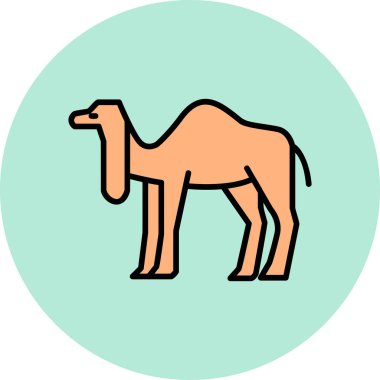 Deve ikonu vektör çizimi