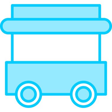 Yemek arabası. Web simgesi basit illüstrasyon