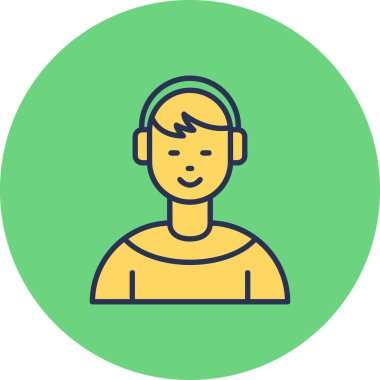 Man web simgesi basit illüstrasyon 