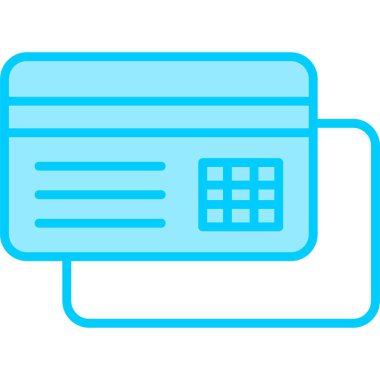 Kredi kartıyla. Basit resimleme