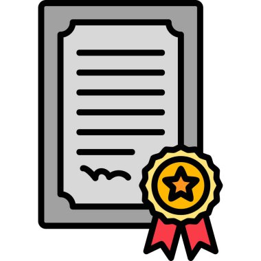 Sertifika. Web simgesi basit tasarım 