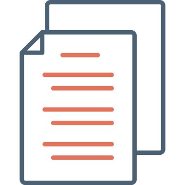 Belge simgesinin vektör illüstrasyonu