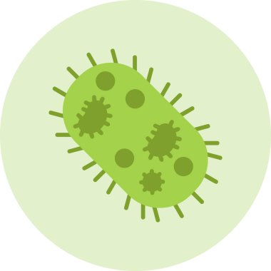 Mikroorganizma vektörü basit illüstrasyon