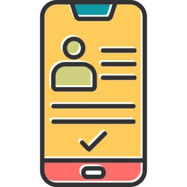 akıllı telefon simgesi vektör illüstrasyonu