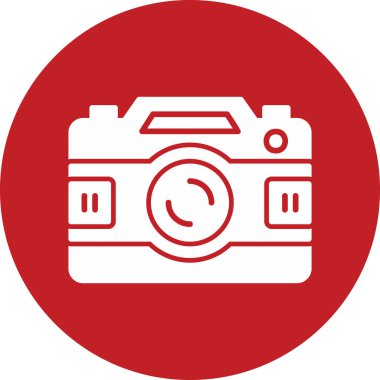 Fotoğraf Kamerası Simgesi. Vektör İllüstrasyonu