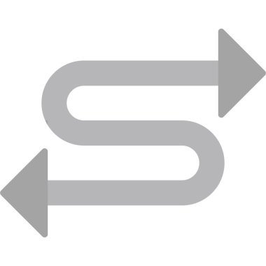 Zigzag Ok simgesi vektör illüstrasyonu