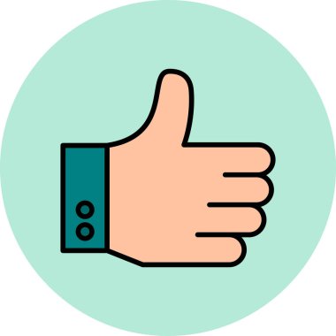 başparmak yukarı simgesi, vektör illüstrasyonu