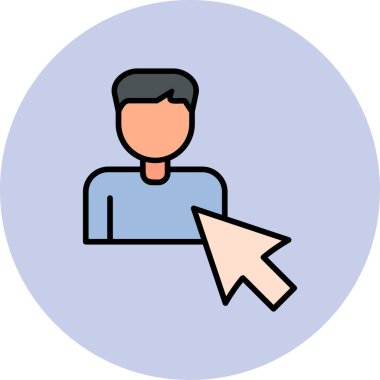 Seçili kişi simgesi vektör illüstrasyonu