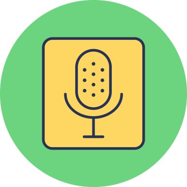 mikrofon simgesi vektör illüstrasyonu