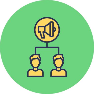 Kampanya düz simgesi. vektör illüstrasyonu