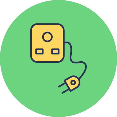 Plug And Socket web icon, vector illustration