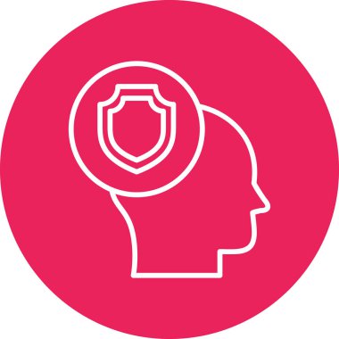 Koruma çizgisi simgesi, vektör illüstrasyonu